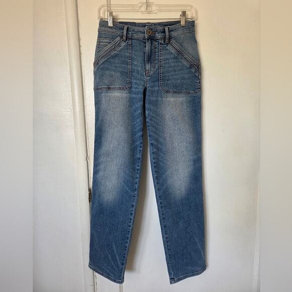 J. Jill NWT Curvy High Rise Straight Leg Ankle Bedford Wash women’s Jeans Size 2 - Picture 7 of 10